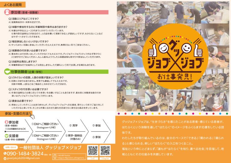 福祉とデザイン研究会 長浜市社会福祉協議会 インクルーシブデザイン グッジョブ×ジョブ